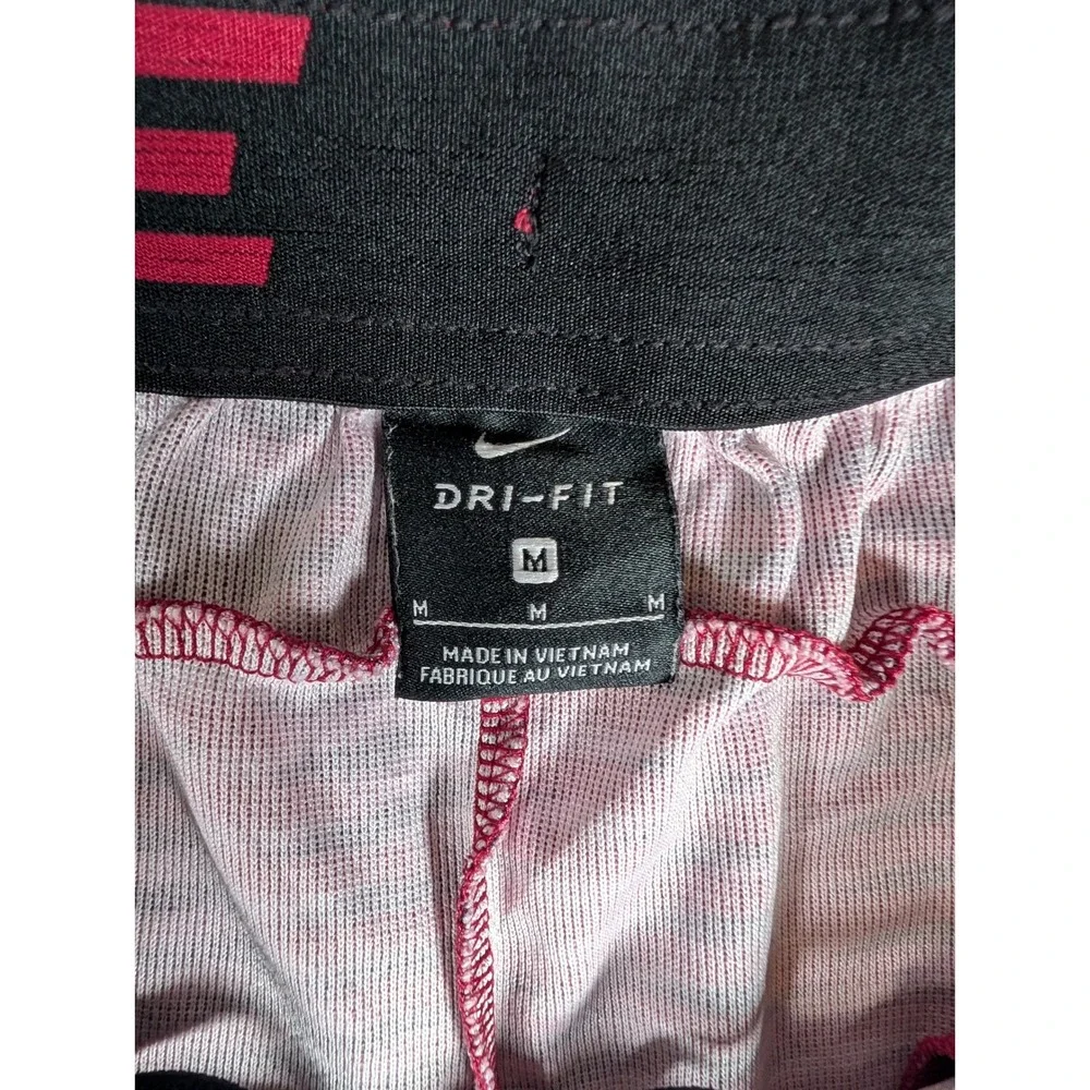 Nike Dri-FIT Mens Pink Black Digital Wave Athletic Training Shorts 5537